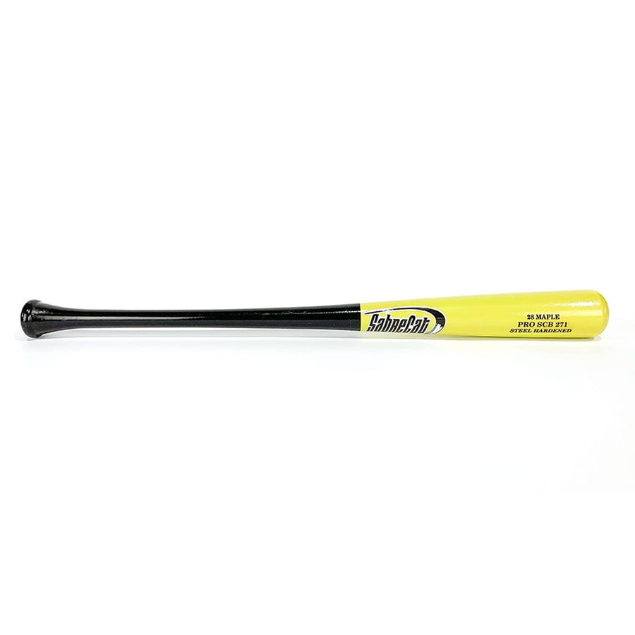 SabreCat Playing Bats Black | Yellow | Black / 28" / (-8) SabreCat SCB 271 Wood Bat | 28" (-8) | Maple