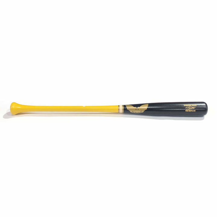 Sam Bats Playing Bats Yellow | Black | Gold / 33" / (-3) Sam Bat Model LV1 Wood Baseball Bat | Maple
