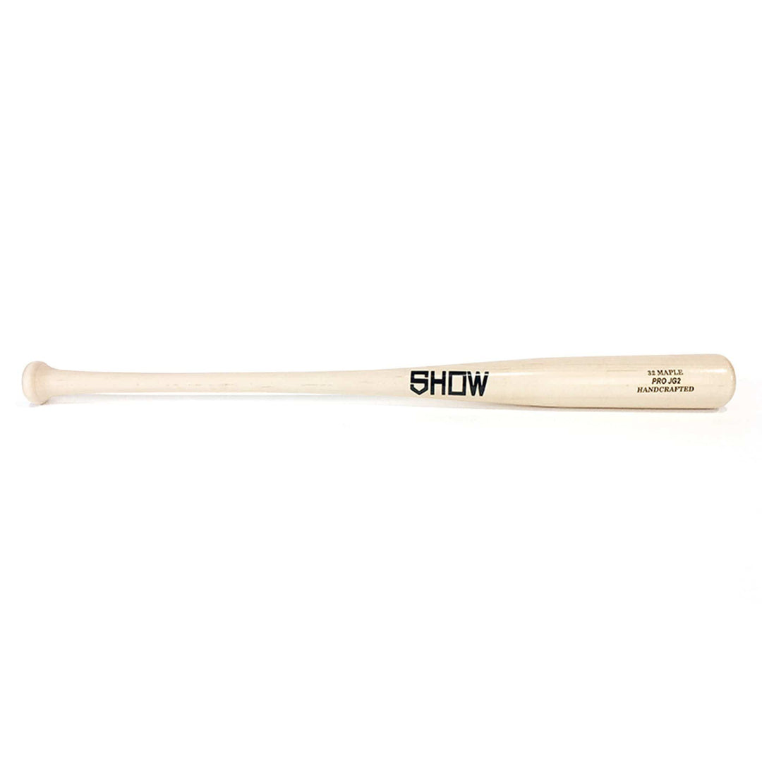 Show Bats Playing Bats Natural (uncoated) | Natural (clear coated) | Black / 32" / (-2) Show Bat PRO JG2 Wood Baseball Bat | Maple 32"
