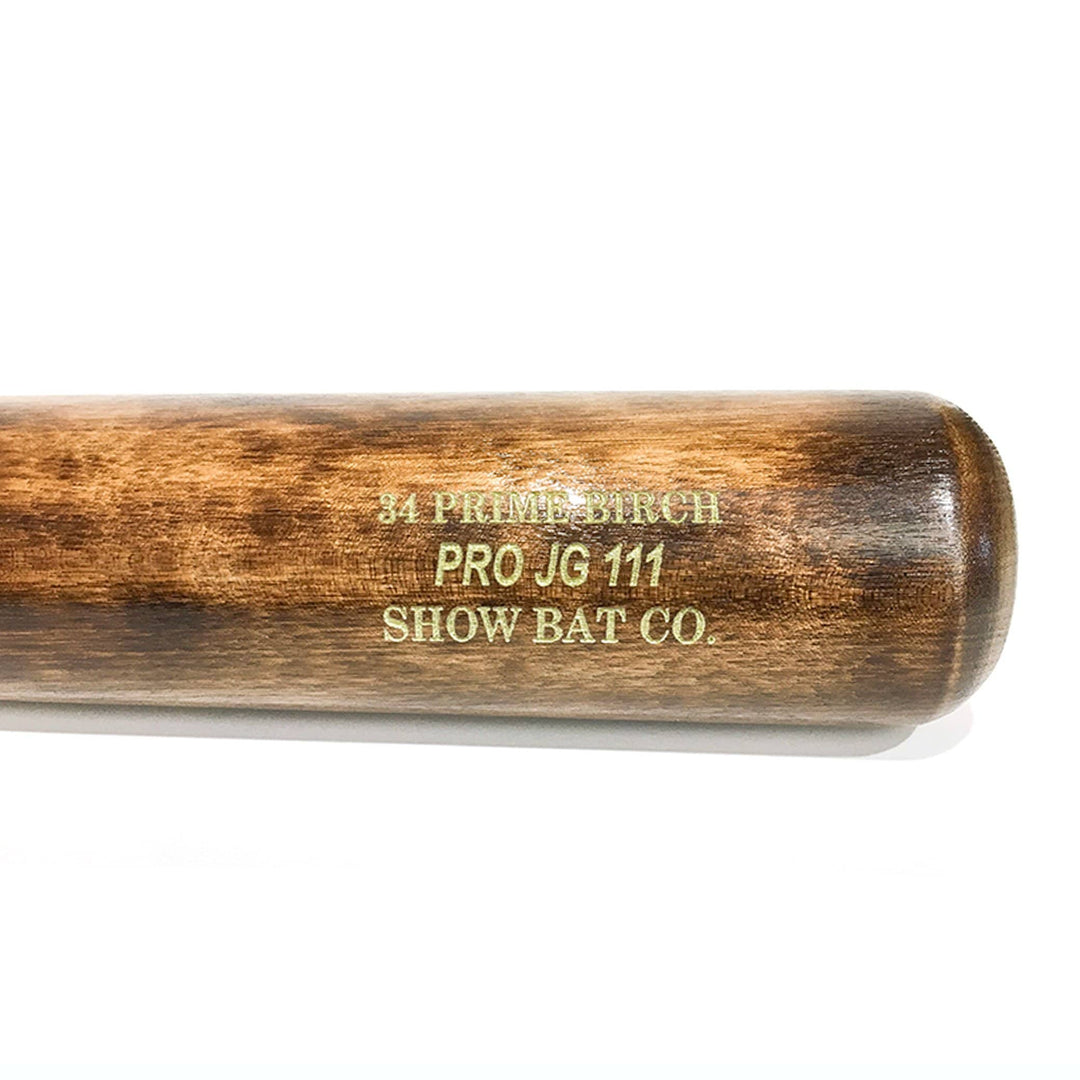 Show Bats Playing Bats Black | Burnt | Gold / 34" / (-2) Show Bats PRO JG111 Wood Baseball Bat | Birch