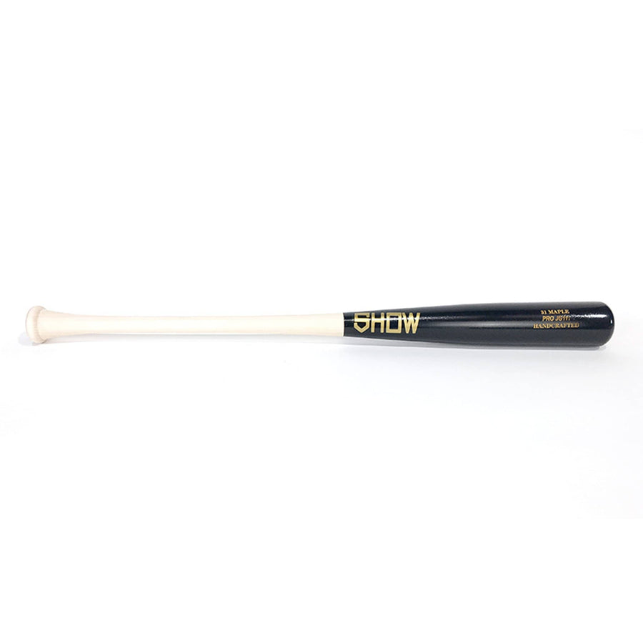 Show Bats Playing Bats Natural (uncoated) | Black | Gold / 31" / (-6) Show Bats PRO JG111 Wood Bat | 31" (-6) | Maple