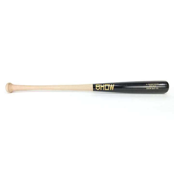 Show Bats Playing Bats Natural (uncoated) | Black | Gold / 31" / (-1) Show Bats PRO RG2 Wood Baseball Bat | Birch