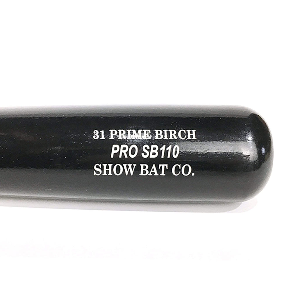 Show Bats Playing Bats Black | White / 31" / (-2) Show Bats PRO SB110 Wood Baseball Bat | Birch