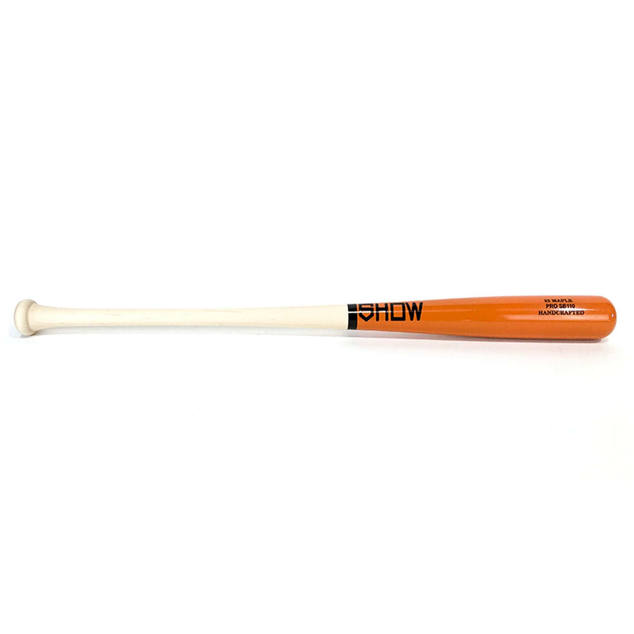 Show Bats Playing Bats Natural (uncoated) | Orange | Black / 32" / (-3) Show Bats PRO SB110 Wood Bat | 32" (-3) | Maple