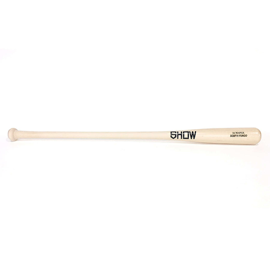 Show Bats Fungo and Trainer Bats Natural (uncoated) | Natural | Black / 35" / (-10) Show Bats SCBF11 Fungo Wood Bat | 35" (-10) | Maple