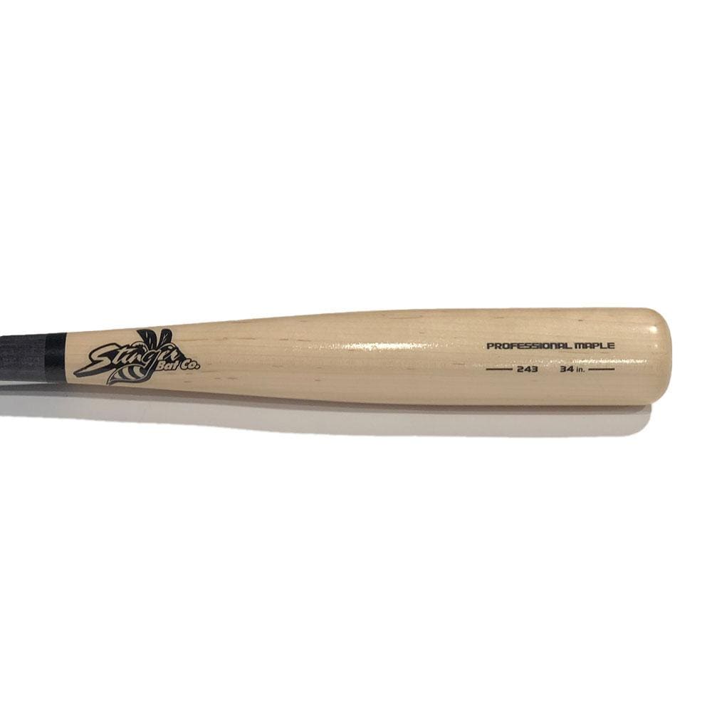 Stinger Bat Co. Playing Bats Black | Natural | Black / 34" / (-2) Stinger Bat Co. 243 Wood Baseball Bat | Maple