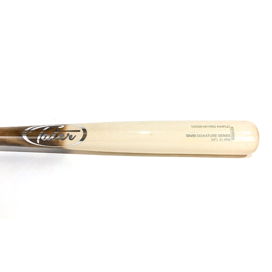 Tater Bats Playing Bats Natural | Burnt | Silver / 34" / (-3) Tater Bats Model TB-141 Pro Wood Baseball Bat | Maple