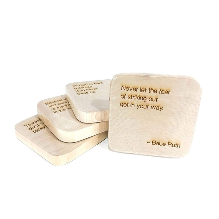 The Wood Bat Factory Novelties Babe Ruth Quote Coaster Set