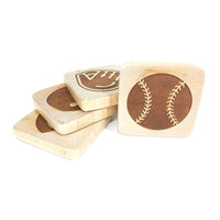 Thumbnail for The Wood Bat Factory Novelties Baseball Icon Coaster Set