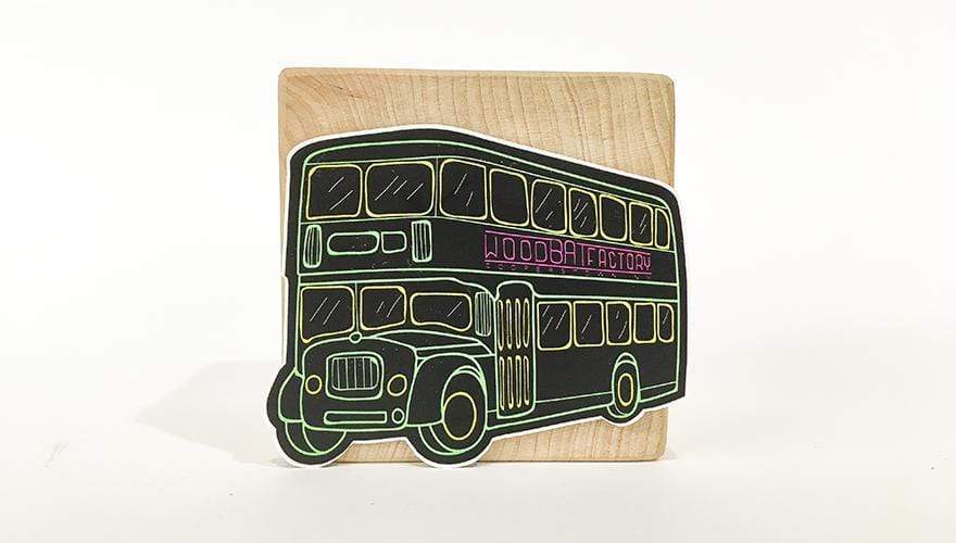 The Wood Bat Factory Novelties Black Double Decker Bus Stickers