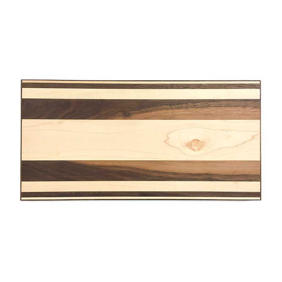 The Wood Bat Factory Cutting Board Cascading Maple Walnut Cutting Board