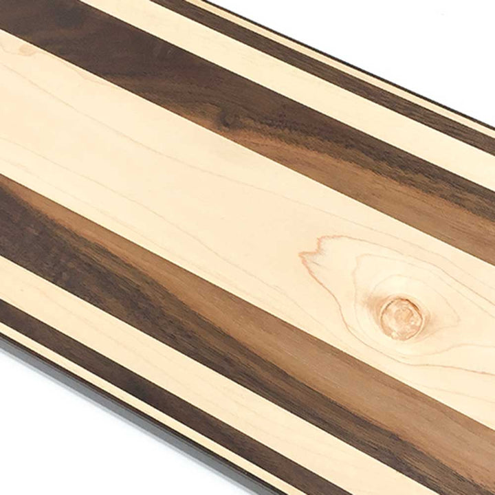 The Wood Bat Factory Cutting Board Cascading Maple Walnut Cutting Board