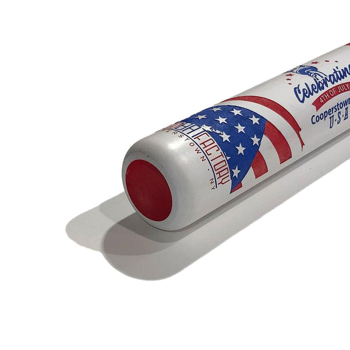 The Wood Bat Factory Trophy Bats Custom Engraved & Hand Painted 4th of July - White