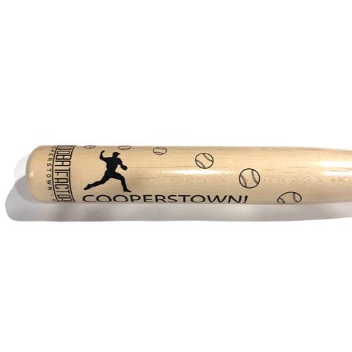 The Wood Bat Factory Trophy Bats Custom Engraved & Hand Painted Cooperstown Pitcher Baseball