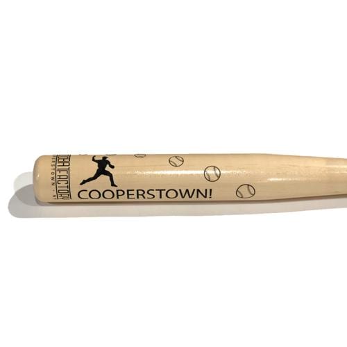 The Wood Bat Factory Trophy Bats Custom Engraved & Hand Painted Cooperstown Pitcher Baseball