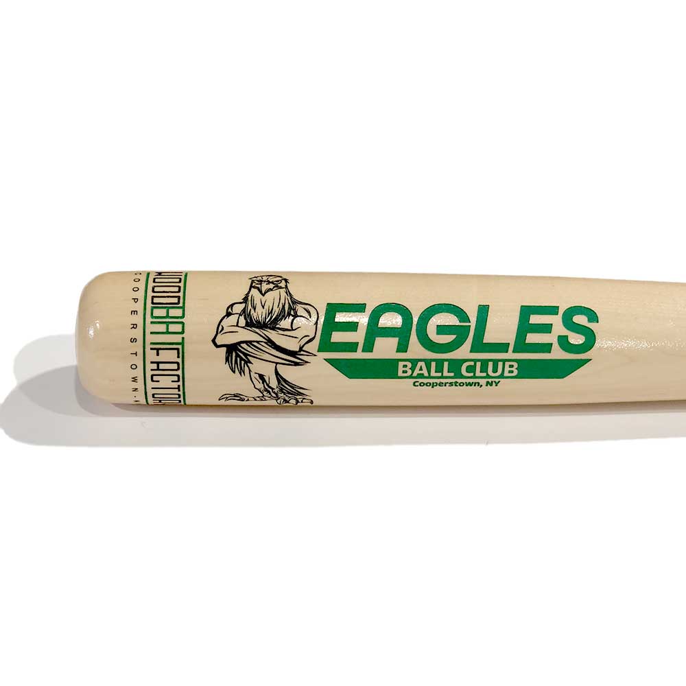 The Wood Bat Factory Trophy Bats Custom Engraved & Hand Painted Eagles BB Wood Trophy Bat