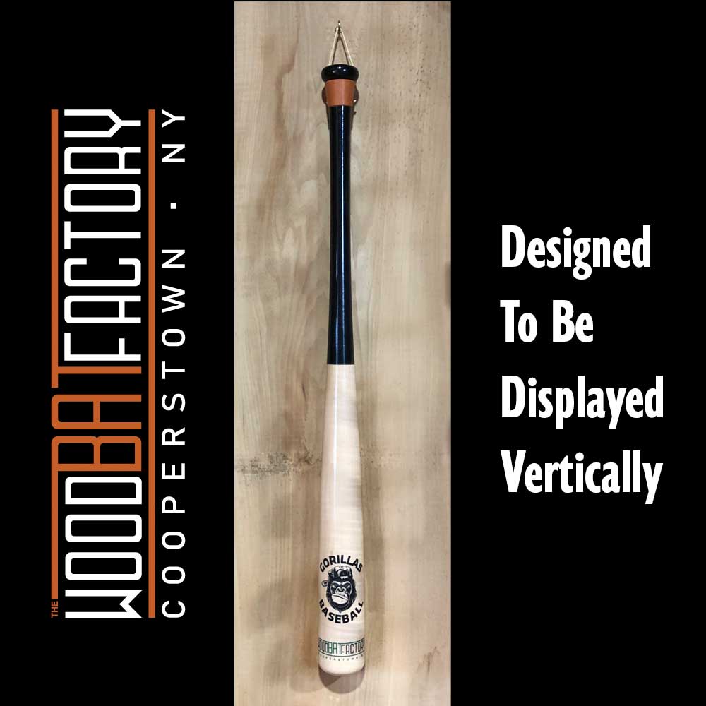 The Wood Bat Factory Trophy Bats Custom Engraved & Hand Painted Gorillas BB Vert Wood Trophy Bat