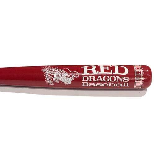 The Wood Bat Factory Trophy Bats Custom Engraved & Hand Painted Red Dragons Baseball