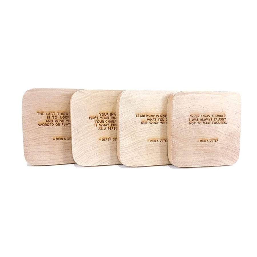 The Wood Bat Factory Novelties Derek Jeter Quotes Coaster Set
