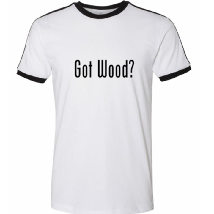 The Wood Bat Factory Apparel Small Men's Got Wood? Soccer Tee in White