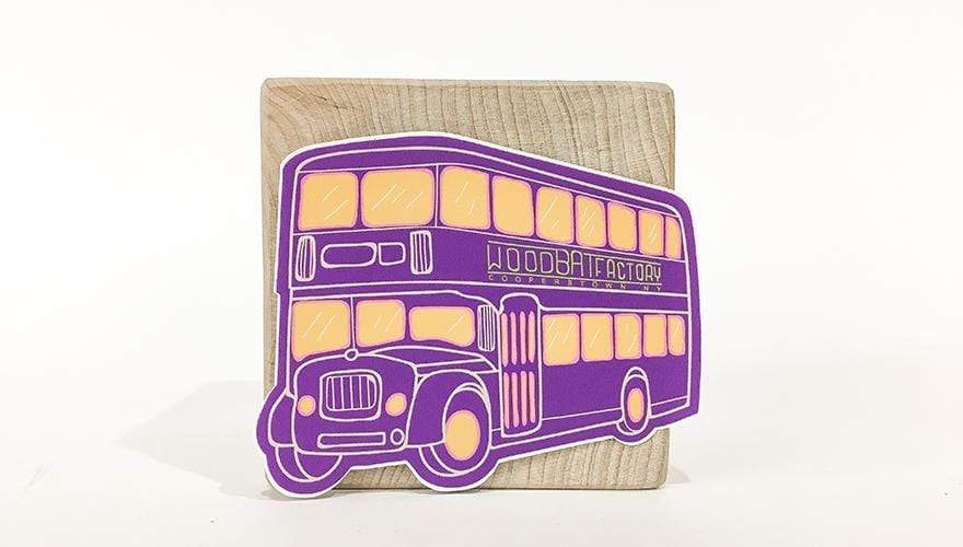 The Wood Bat Factory Novelties Purple Double Decker Bus Stickers