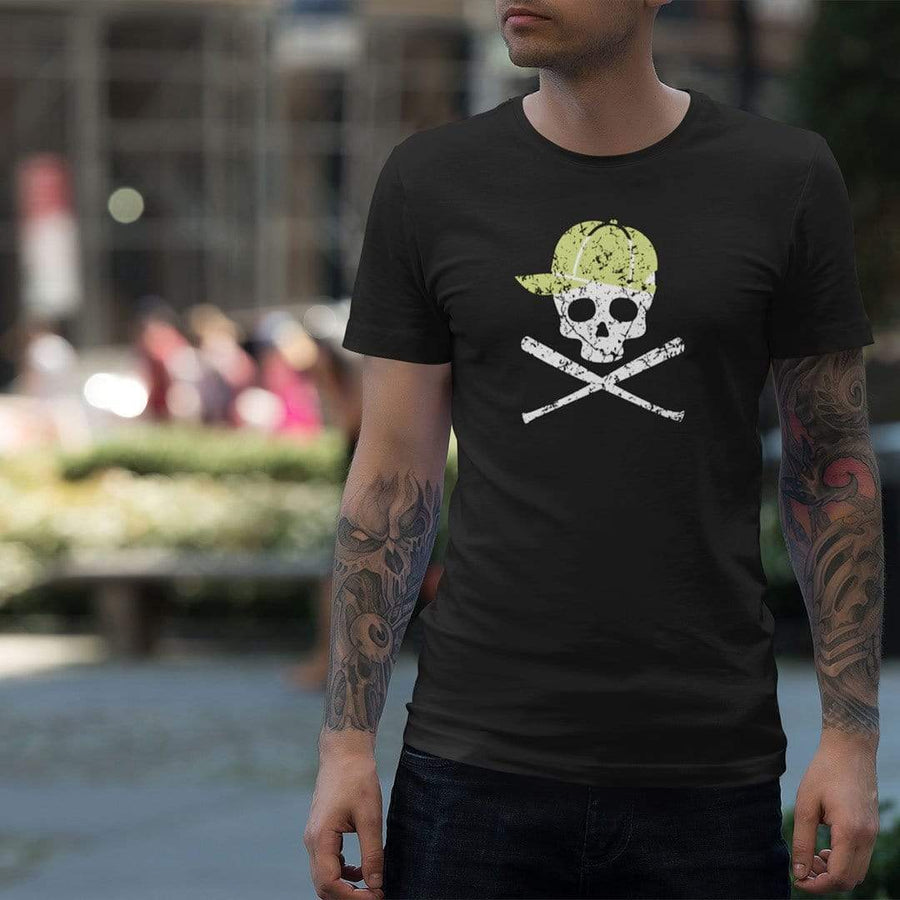 Mens Shirts The Wood Bat Factory Skull & Cross Bats Men's Tee