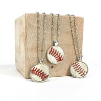 Thumbnail for The Wood Bat Factory Necklace Up-Cycled Baseball Round Pendant Necklace 20