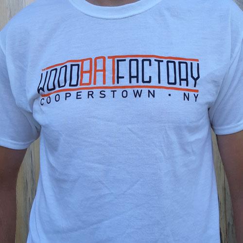 The Wood Bat Factory White DRI-POWER SPORT Poly Logo Shirt