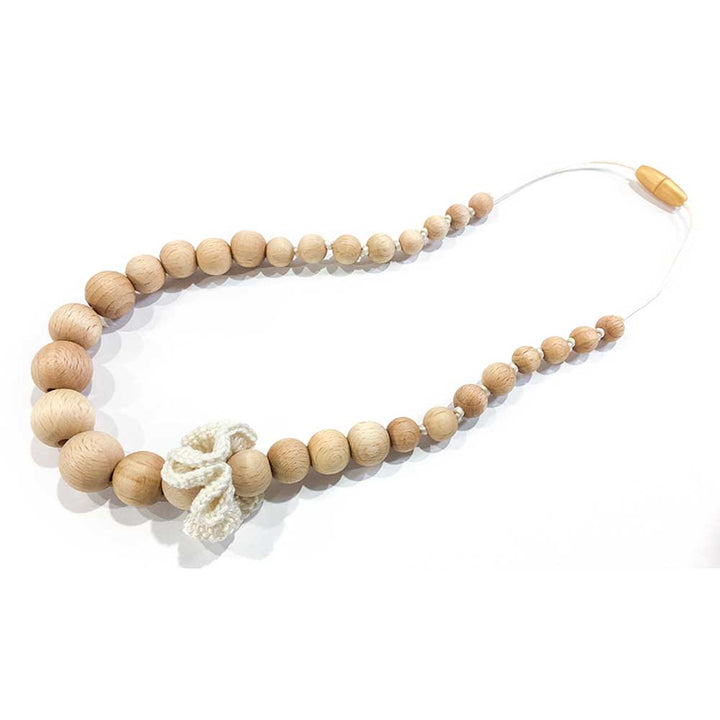 The Wood Bat Factory Necklace White Wooden Teething Necklace