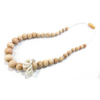 Thumbnail for The Wood Bat Factory Necklace White Wooden Teething Necklace