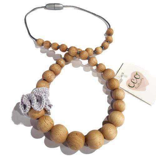The Wood Bat Factory Necklace Gray Wooden Teething Necklace