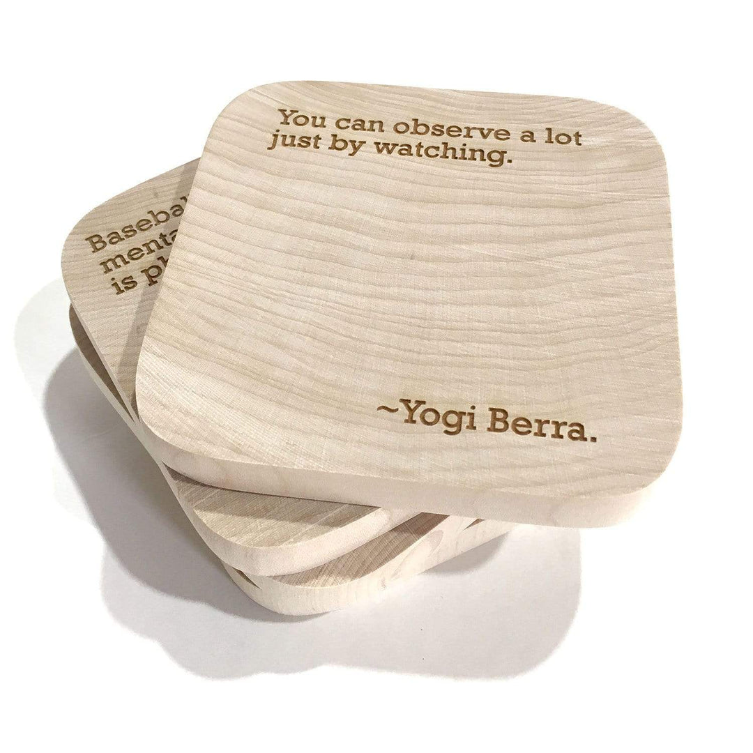 The Wood Bat Factory Novelties Yogi Berra Quote Coaster Set