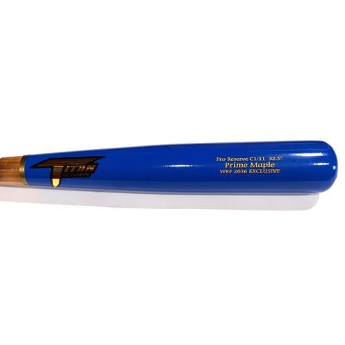 Titan Bats Playing Bats Titan Bats Model C1:11 Wood Bat | Maple | 32.5" (-4) | Burnt/Blue