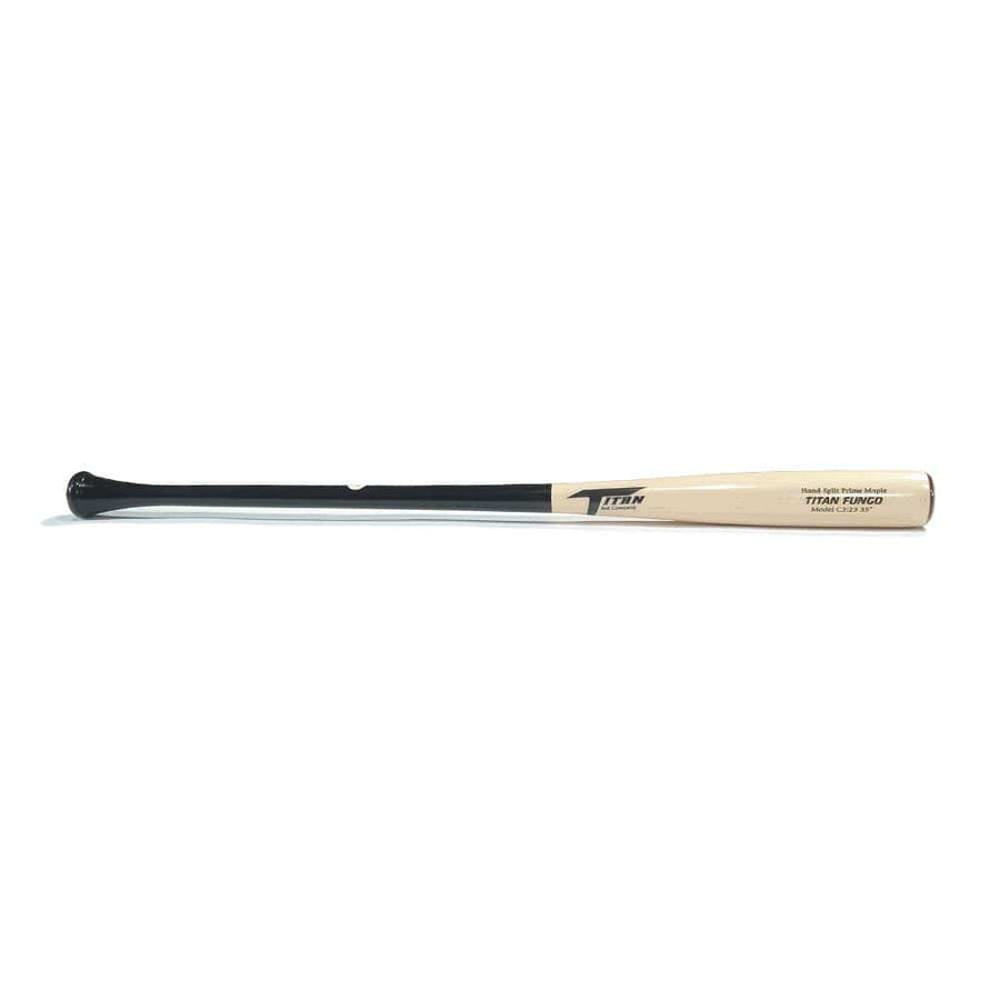 The Wood Bat Factory Black | Natural | Black / 35" (-8) Titan Bats Model C3:23 Wood Fungo Bat | Maple | 35" (-8) | Black/Natural/Black