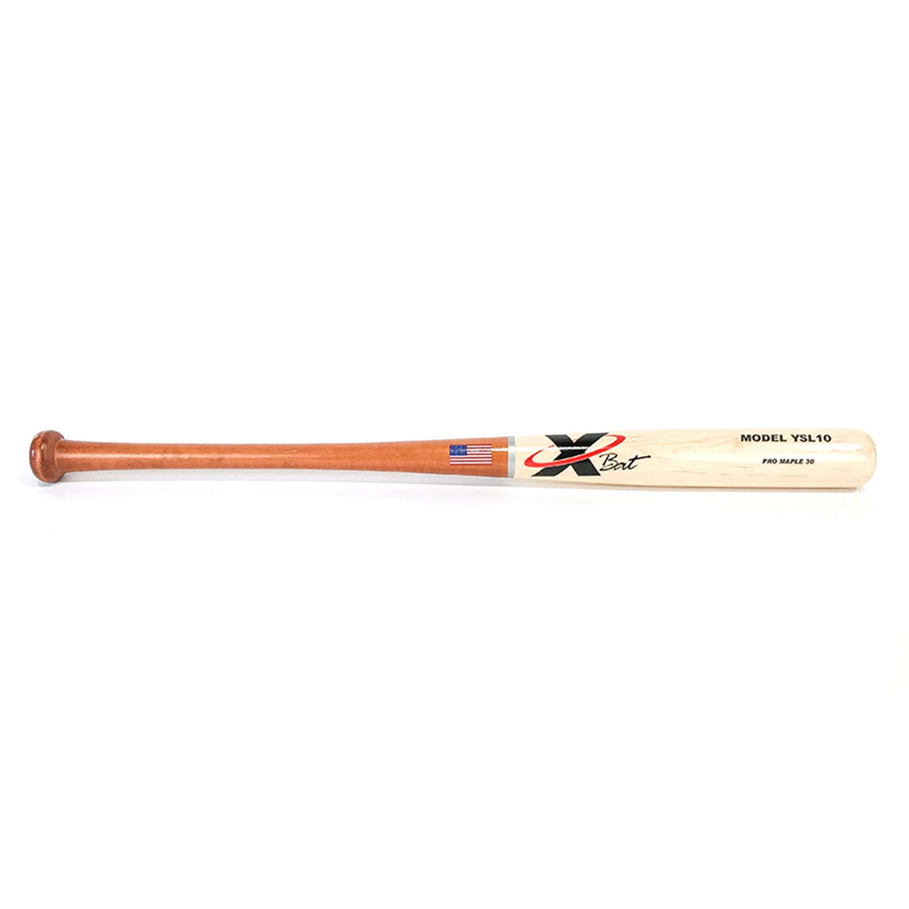 X-Bat Playing Bats Orange | Natural | Black / 30" / (-7) X-Bat Model YSL10 Wood Baseball Bat | Maple