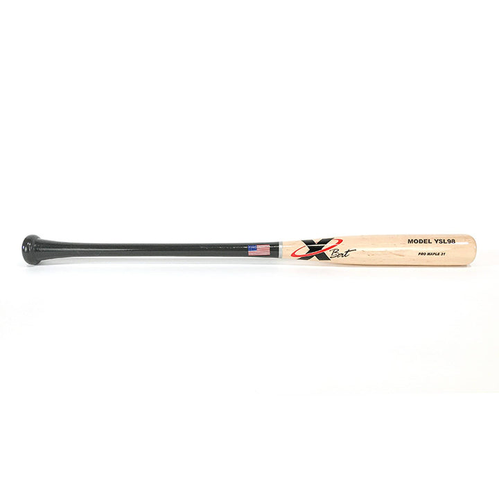 X-Bat Playing Bats Dark Grey | Natural (clear coat) | Black / 30" / (-6) X-Bat Model YSL98 Wood Baseball Bat | Maple