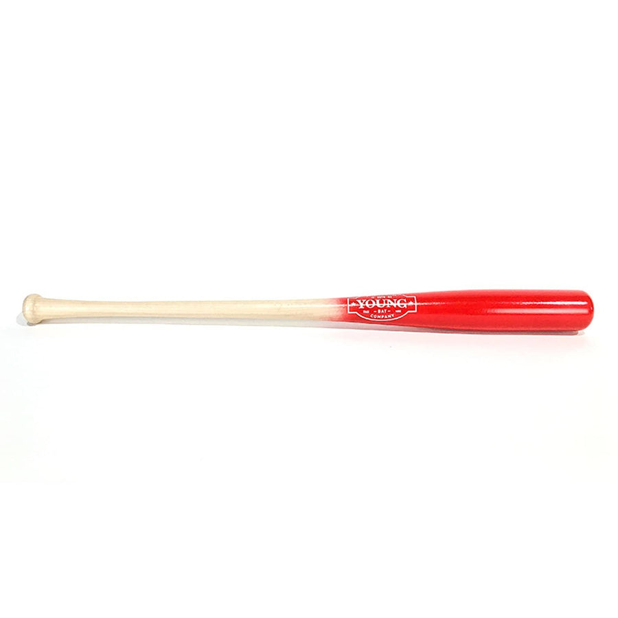 Young Bat Co Playing Bats Natural | Red | White / 28" / (-7) Young Bat Co. Youth 28" Wood Baseball Bat | Maple
