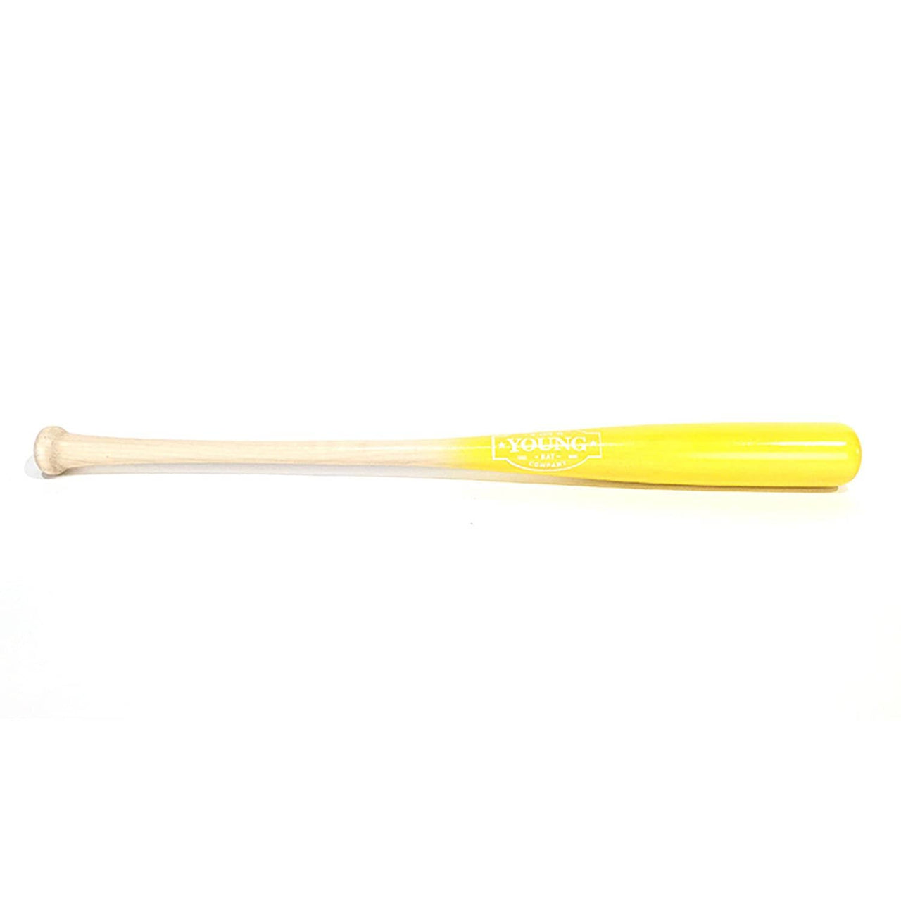 Young Bat Co Playing Bats Natural | Yellow | White / 30" / (-5) Young Bat Co. Youth 30" Wood Baseball Bat | Maple