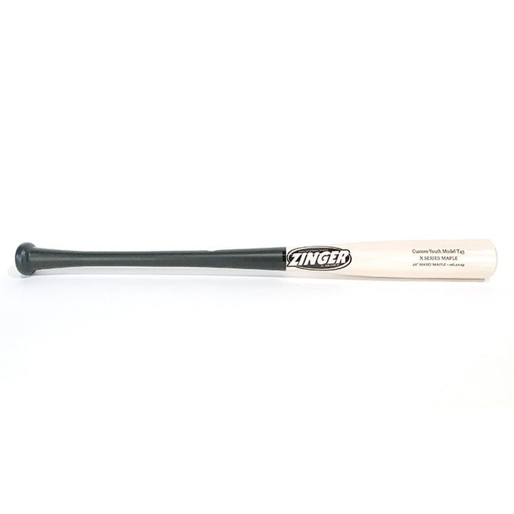 Zinger Bats Playing Bats Matte Black | Vanilla | Black / 29" / (-3) Zinger Bats Youth Model T43 Wood Bat | 29" (-3) | Maple