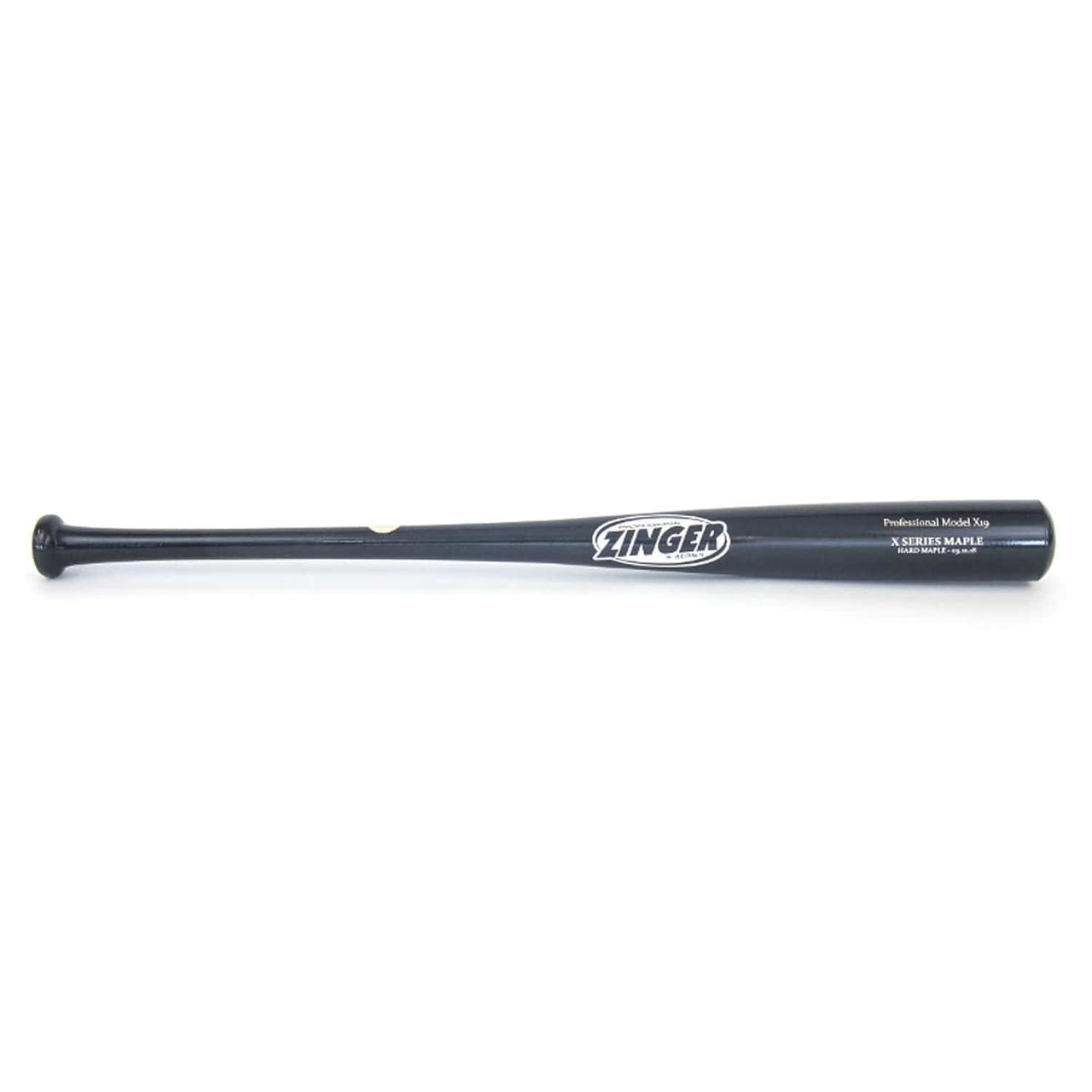 Zinger Bats Playing Bats Zinger Bats Model X19 Wood Baseball Bat | Maple | Black | White / 29" / (-5)
