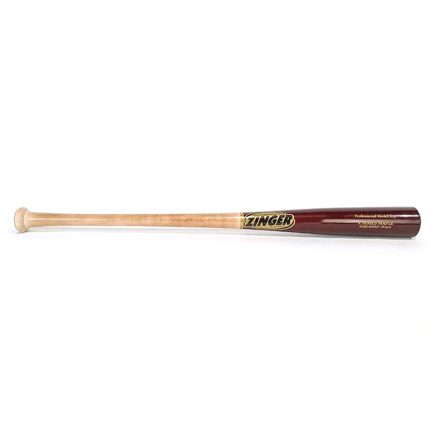 Zinger Bats Playing Bats Natural | Burgundy | Gold / 29" / (-3) Zinger Bats Model X19 Wood Bat | 29" (-3) | Maple
